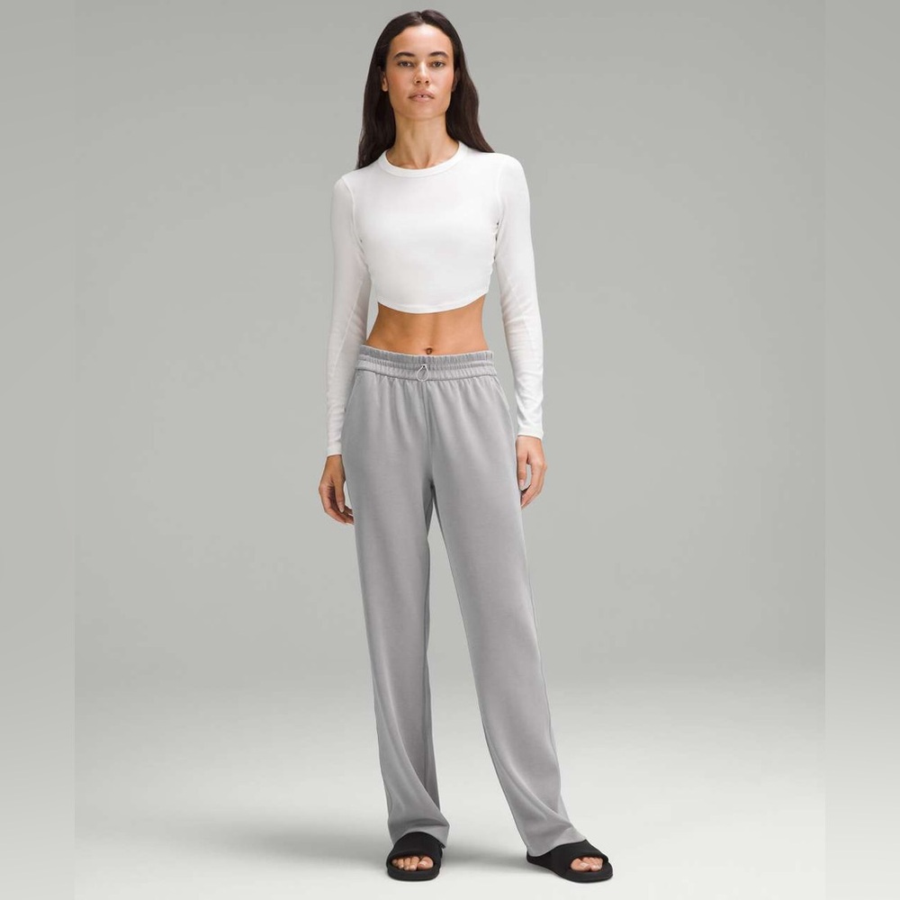 Lululemon Softstreme High-Rise Pant Regular Size 8 Light Gray Lounge Pants